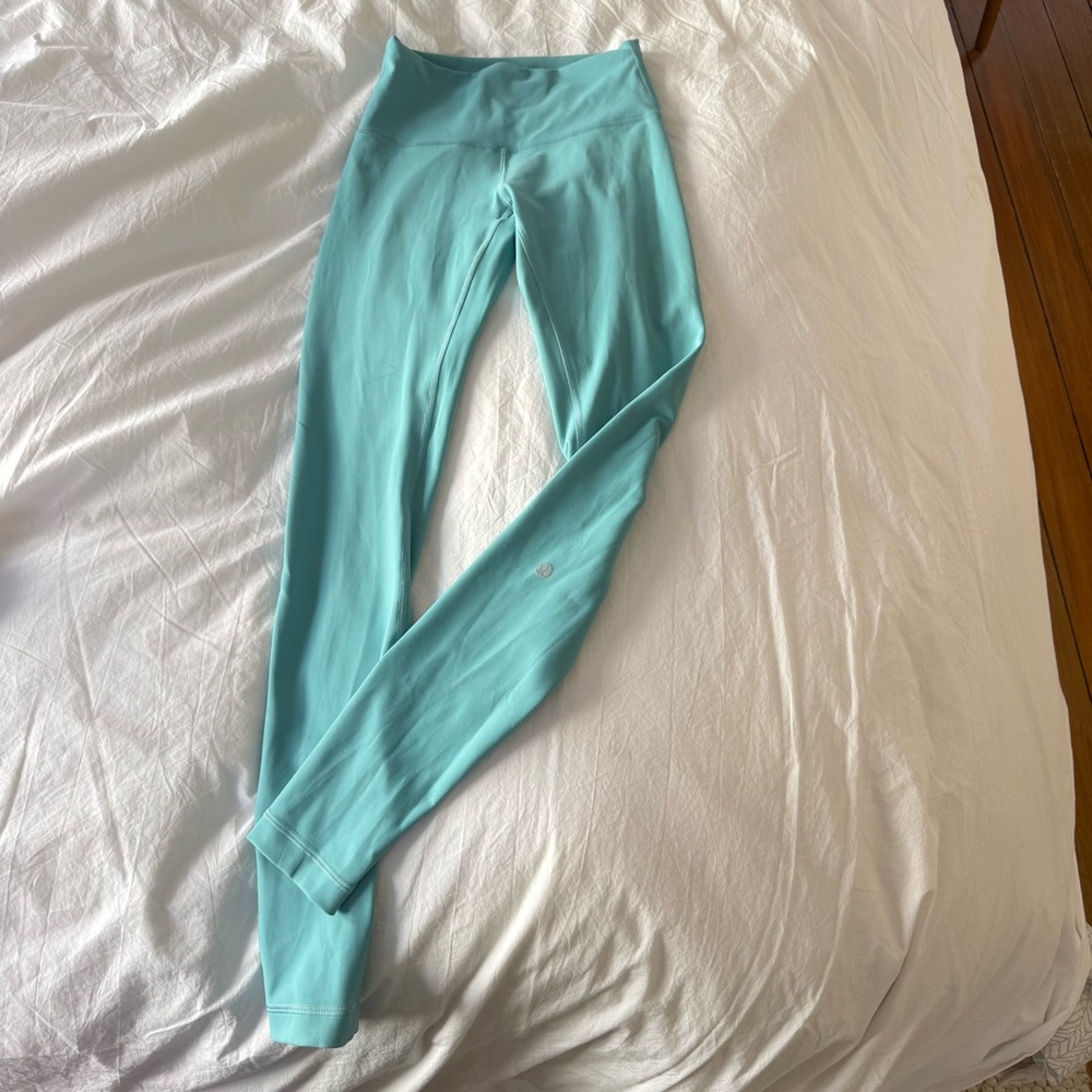 Lululemon Aqua Blue High-Waisted Leggings